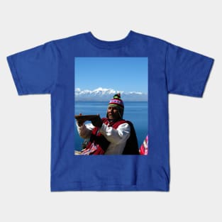 Shaman performing a blessing ceremony. Kids T-Shirt